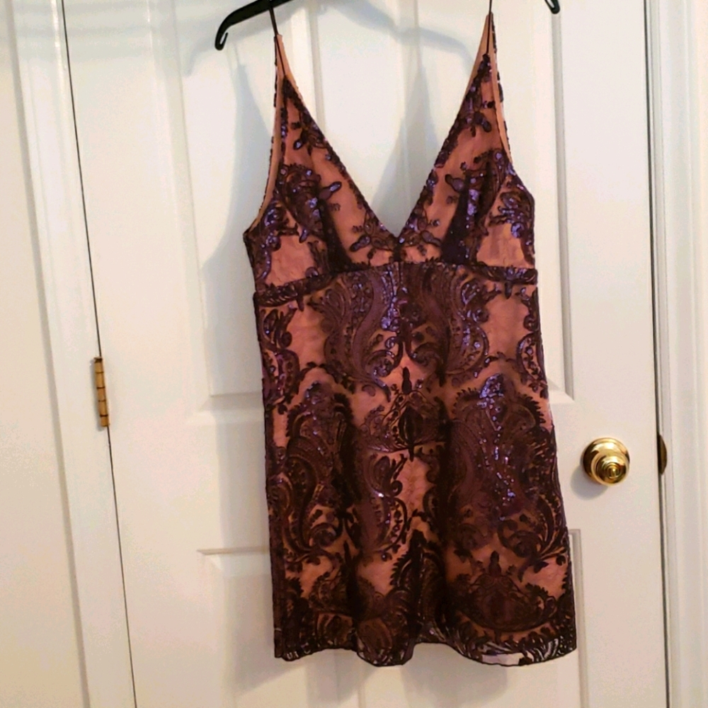 Free People purple spaghetti strap  dress